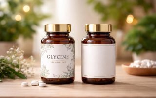 flacons-elegants-table-bois-plantes