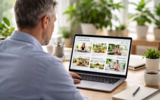 adulte-ordinateur-sante-bureau-plantes
