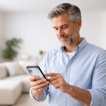 personne-smartphone-salon-minimaliste-lumineux
