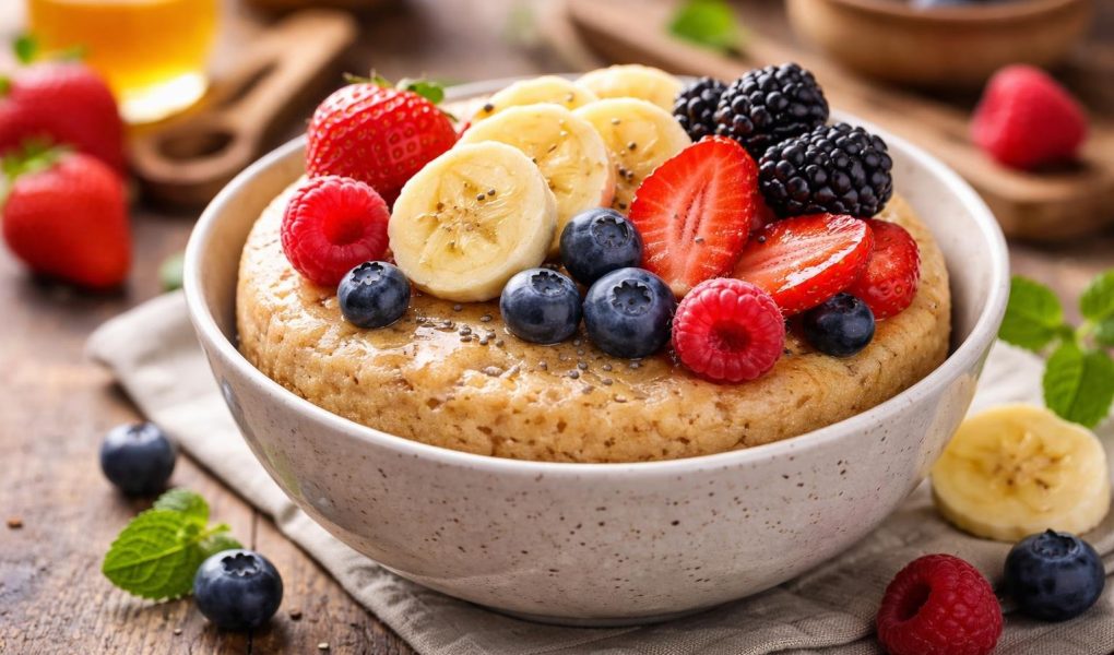 bowl-cake-fruits-table-bois