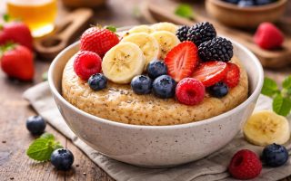 bowl-cake-fruits-table-bois