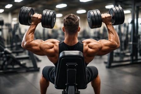 athlete-halteres-banc-salle-sport