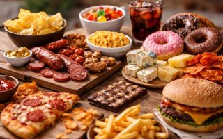 aliments-varies-table-bois-lumiere-naturelle