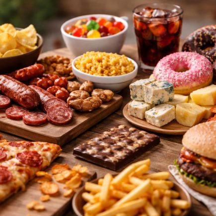 aliments-varies-table-bois-lumiere-naturelle