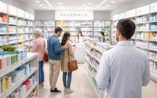 pharmacie-moderne-etageres-produits-clients